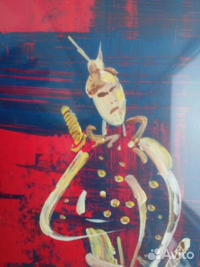 Одинокий самурай.Пластик, акрил 2002 Оригинал арт