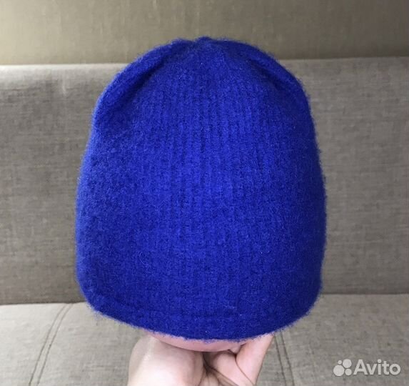 Новая детская зимняя шапка zara, шерсть, синий