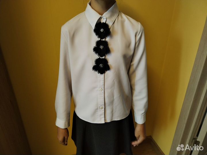 Блузка белая в школу для девочки