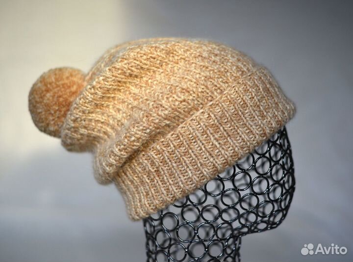 Комплект: шапка бини и снуд из шерсти
