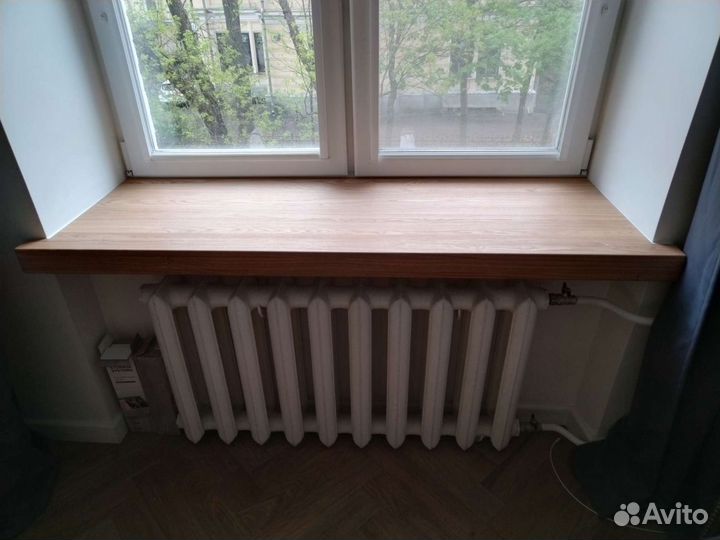 Накладка на подоконник из натурального дерева