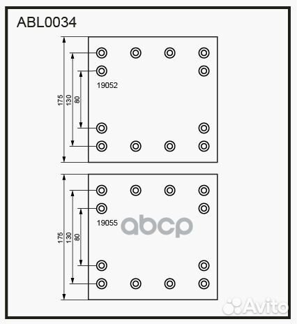 Накладки тормозные,комплект STD / WVA (19052/19