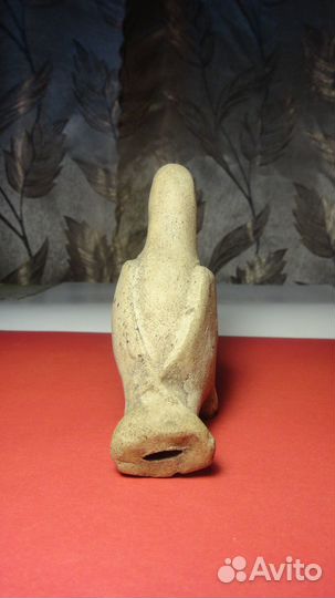 Старинная глиняная свистулька,птичка.Оригинал