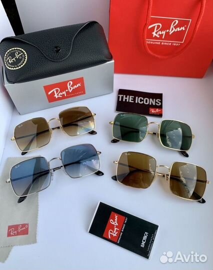 Очки ray ban square зеленые