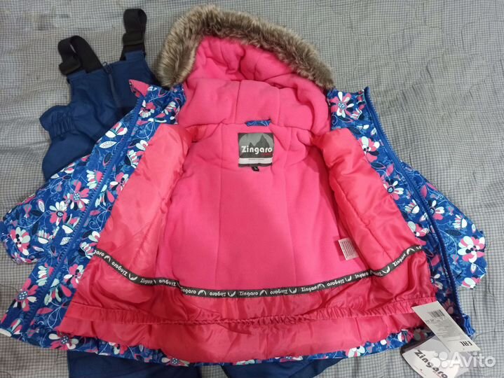 Зимний костюм комплект комбинезон для девочки 98