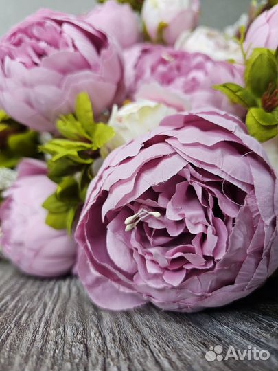 Исскуственные цветы пионы для декора