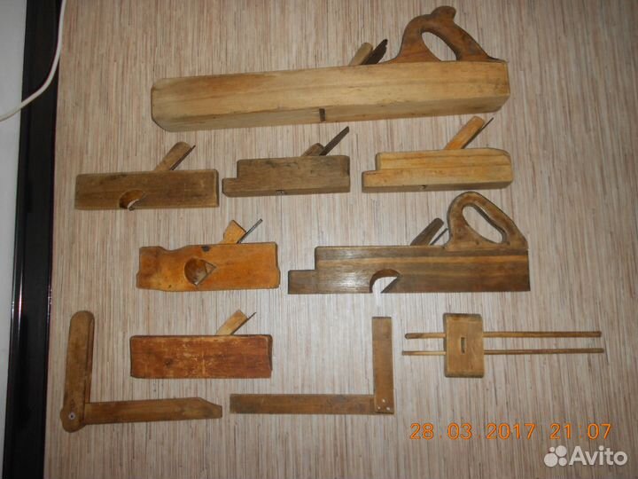 Набор ручного инструмента столяра прошлого века