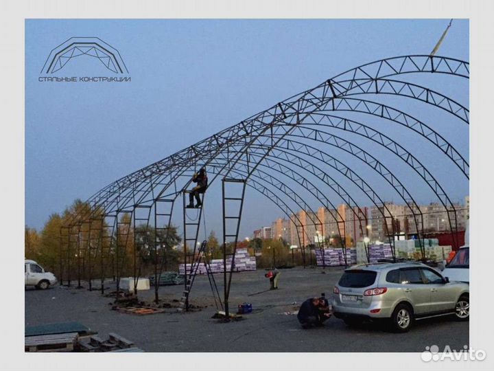 Ангар под ключ 20х50м. Тип В
