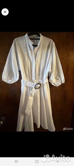 Платье белое 52