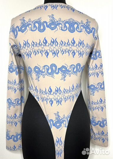 Боди с драконами от Bershka, от 42го размера