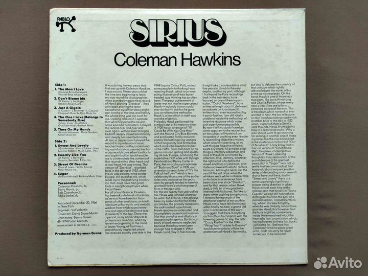 Coleman Hawkins – Sirius – Japan 1974 #1