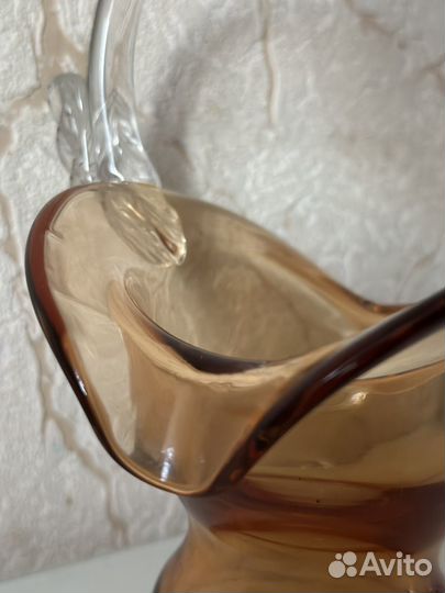 Ваза фруктовница конфетница СССР цветное стекло