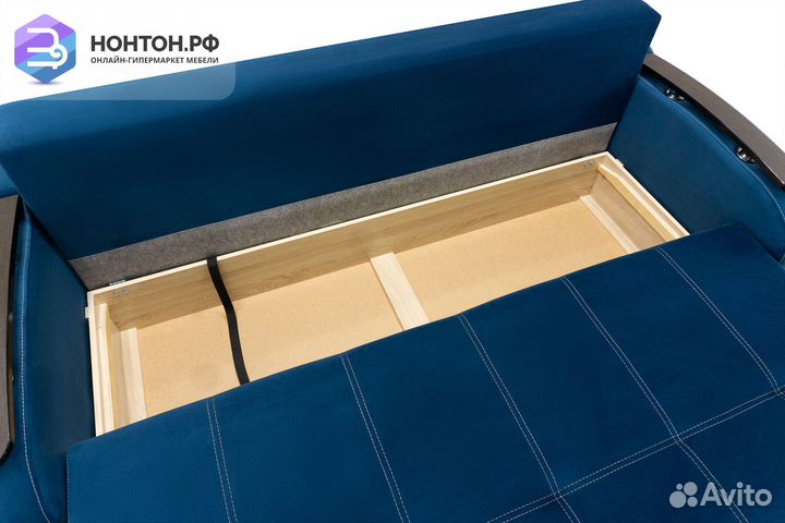 Диван еврокнижка Турин синий