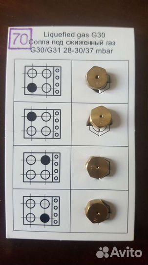 Сопла-форсунки для плиты