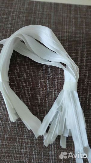 Молния разъемная белая тракторная 50 см