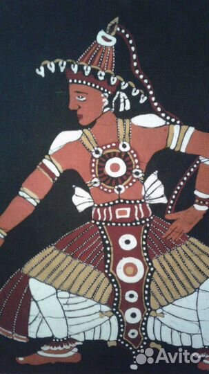 Батик картина в раме цейлон