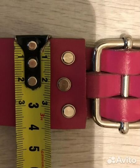 Ремень кожаный с металлическими вставками