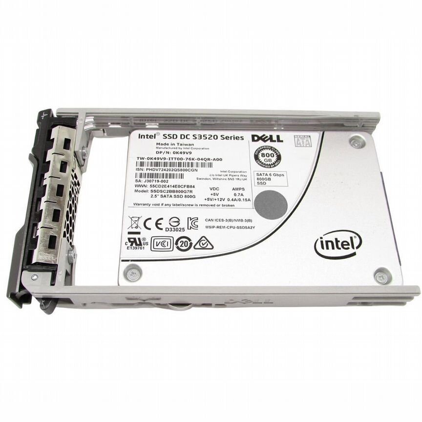 [K49V9] Жесткий Диск Dell 800gb Sata3 2,5" Ssd K49v9