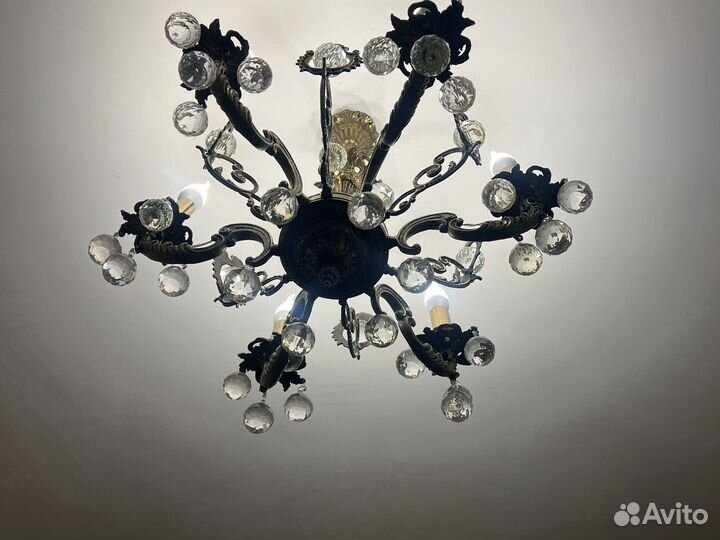 Люстра бронзовая бу