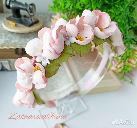 Ободок с цветами