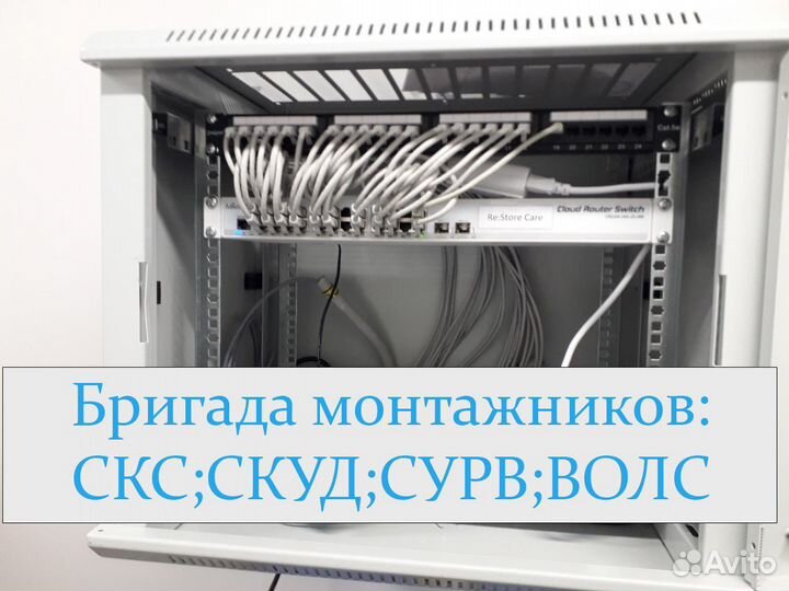 Монтаж скс; скуд; сурв и волс