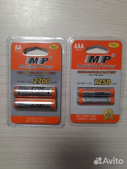 Аккумуляторы аа и ааа новые