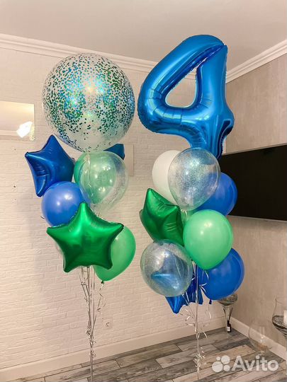 Воздушные гелиевые шары цифры