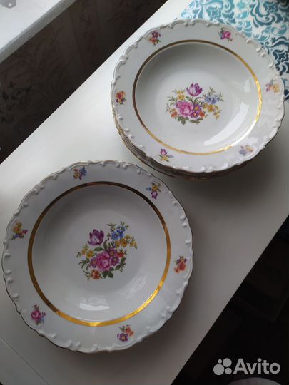 Суповые тарелки 6шт ГДР 60е годы