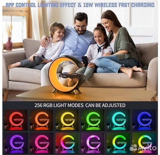 Лампа умная Колонка Зарядка беспроводная