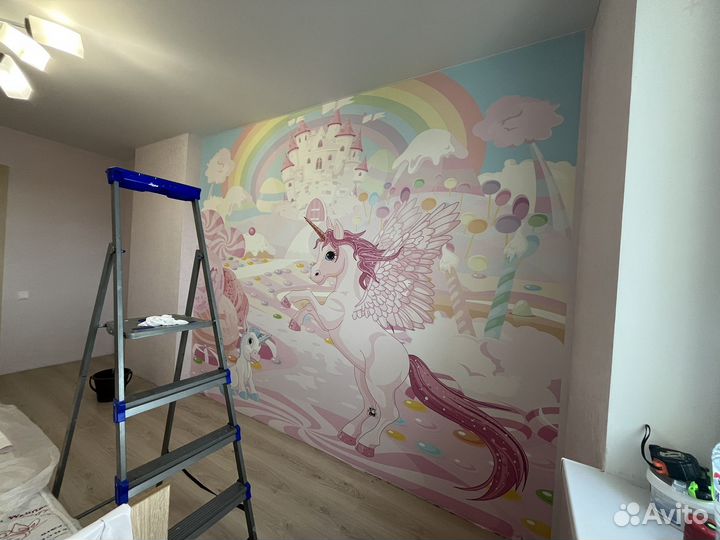 Поклейка обоев