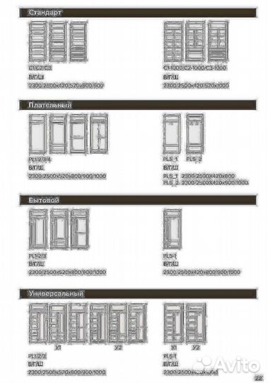 Готовые модульные шкафы