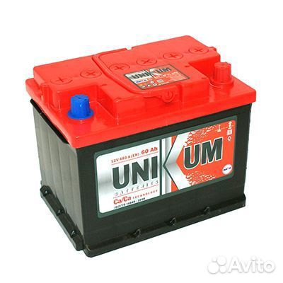 Аккумулятор unikum 60ah 500A