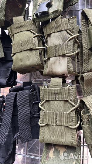 Подсумок на 2 магазина ак Олива Открытый РФ