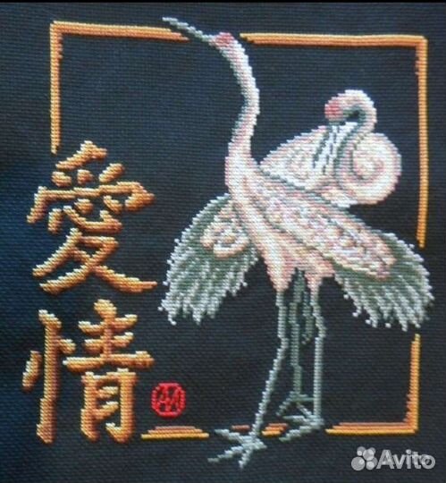 Картина без рамки, вышивка крестиком