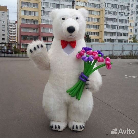 Белый мишка и его команда на ваш праздник