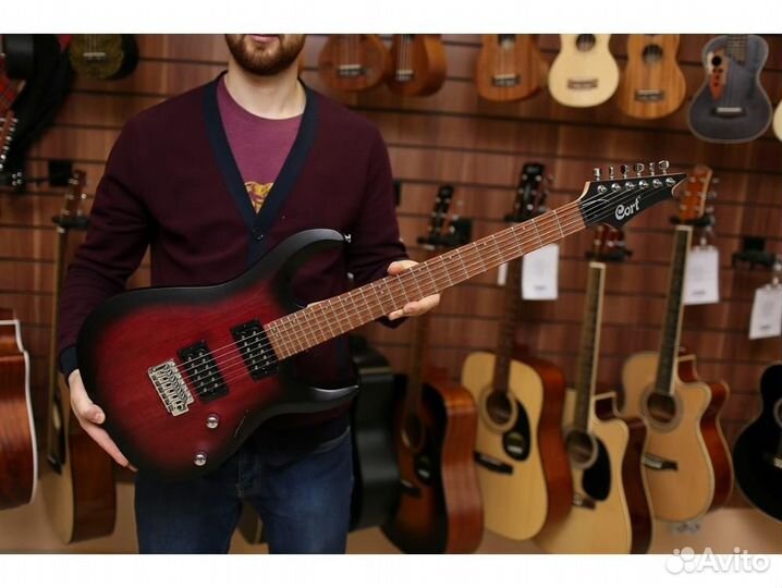 Cort X100-opbb красный санберст электрогитара