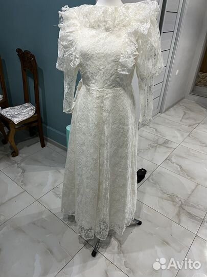 Платье винтажное кружевное
