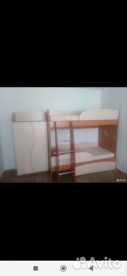 Двухъярусная кровать бу с матрасами