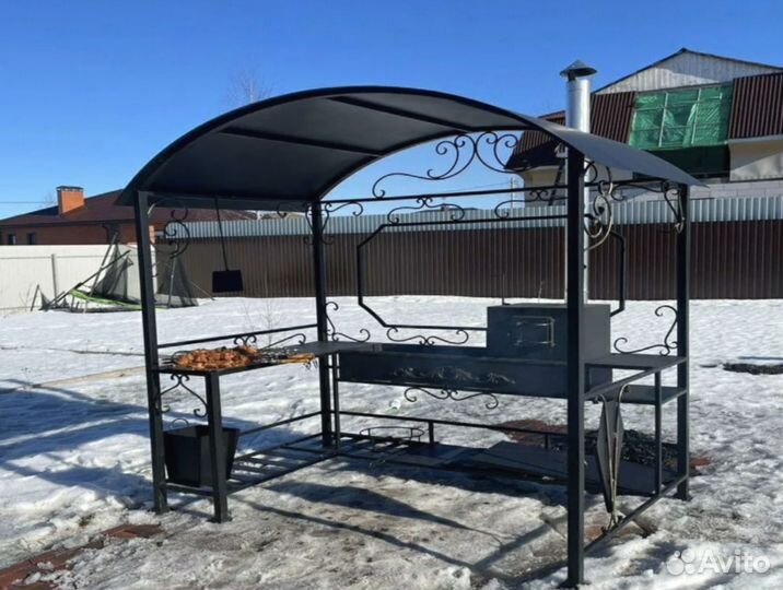 Лофт мангал с крышей