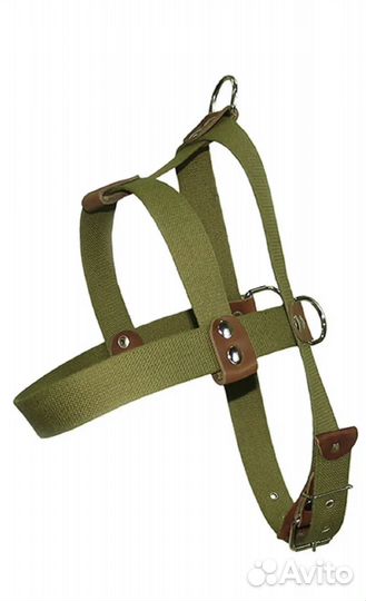 Шлейка и поводок для крупных собак (брезент)