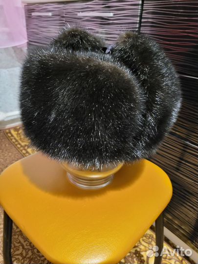 Норковая шапка муж, ушанка