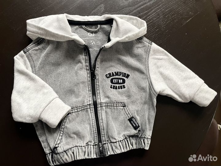 Куртка джинсовая комбинированная детская 74