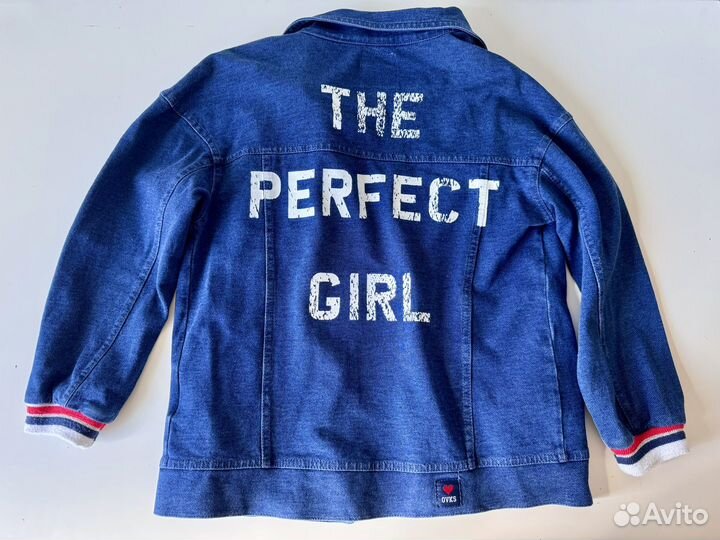 Джинсовая куртка для девочки 128 134