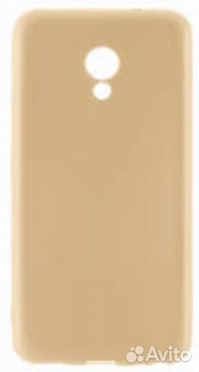 Чехол силиконовый для Meizu MX6 золотой матовый