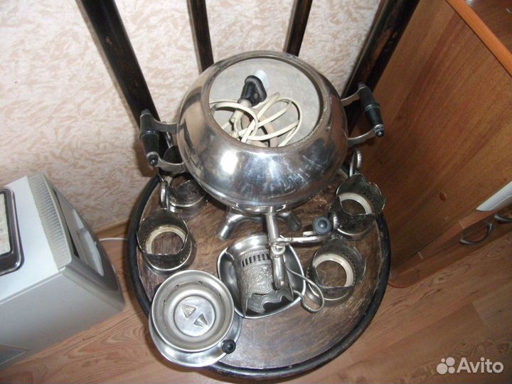 Самовар шар СССР 1981г и подстаканники