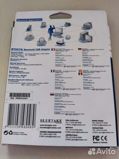 Bluetooth usb адаптер Bluetake BT007Si