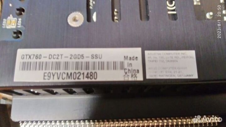 Asus Geforce GTX760 2GB 256 bit