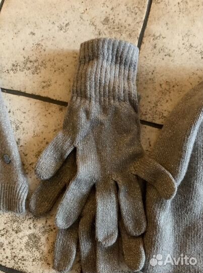 Комплект шапка перчатки шарф кашемир