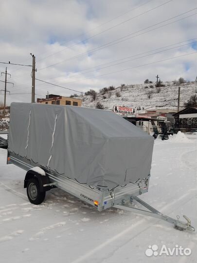 Прицеп Эксперт 3,0*1,5*0,3 цинк, с тентом