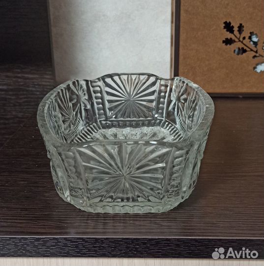 Ваза, фруктовница, салатница хрустальная